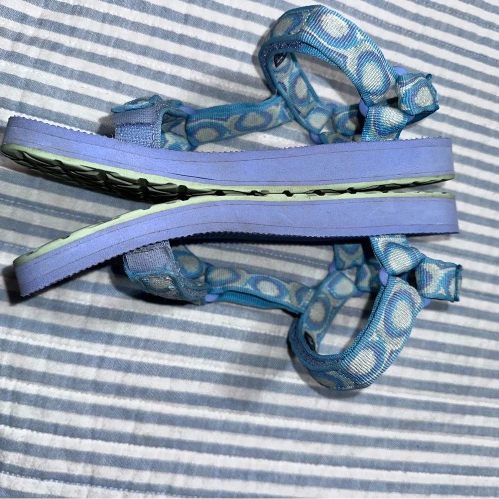 Teva Kids Original Universal Sandals Purple Blue Geometric‎ Straps Size 3